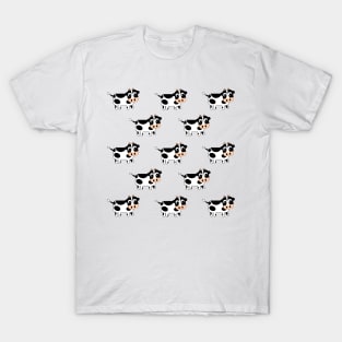 Black and white Cow pattern T-Shirt